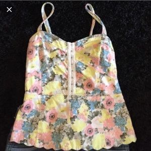 Free People floral tank top